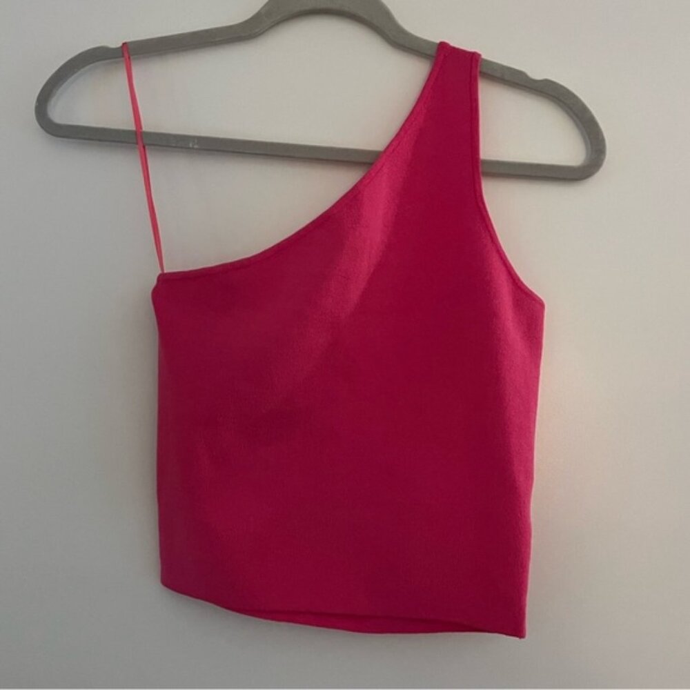 LUCY PARIS | Pink one shoulder top